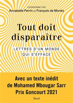 Tout doit disparaître. Lettres d’un monde qui s’efface
