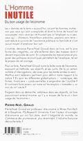 L'Homme inutile. Du bon usage de l'économie