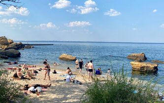 Carpe Diem sur la plage à Odessa